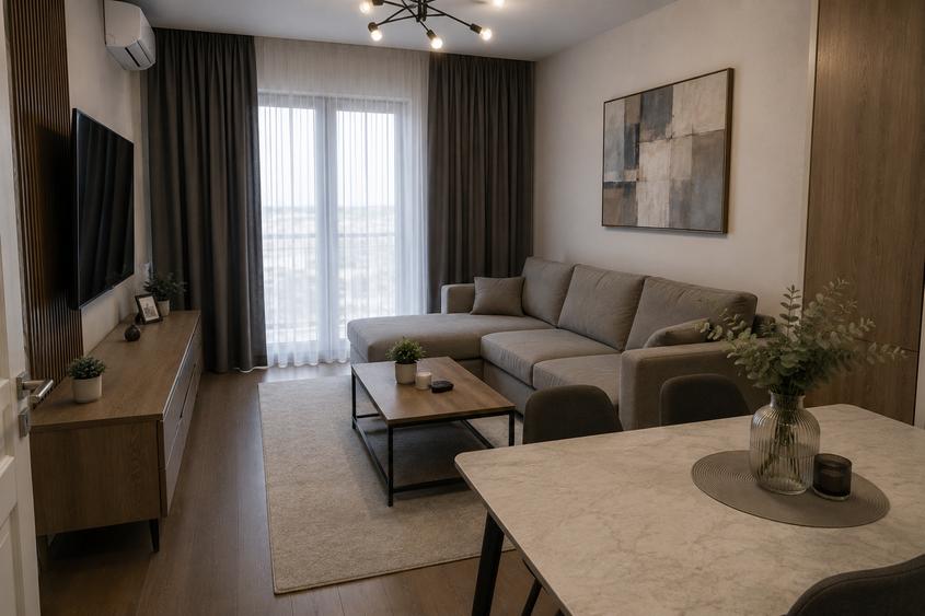 Apartament 2 camere cu balcon, 58,40 mp,  acces rapid catre Bucuresti - 2