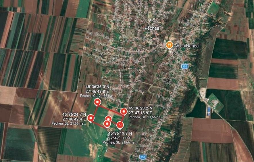Teren agricol extravilan de 216600 mp, în Pechea