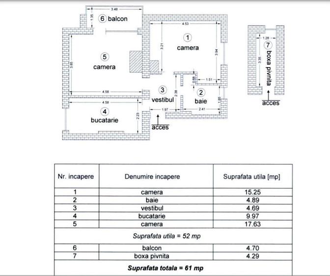 Apartament cu 2 camere decomandat, mobilat în Centrul Istoric
