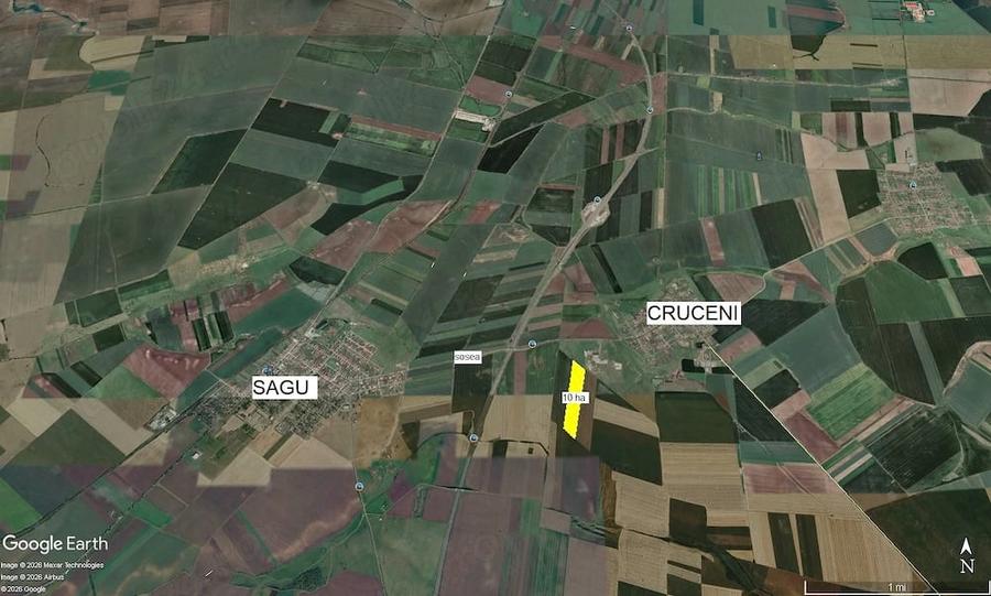 Teren de 100000 mp, în Șagu