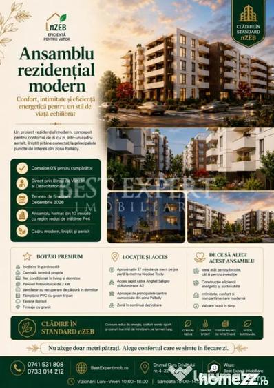 Apartament cu 4 camere decomandat în Theodor Pallady