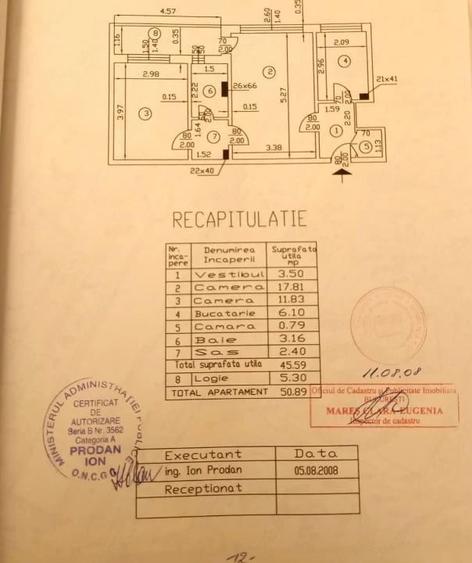 Apartament cu 2 camere semidecomandat în Obor