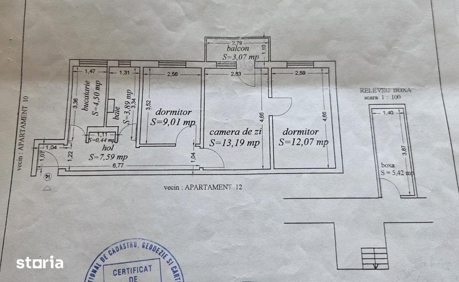 Apartament cu 3 camere în Central