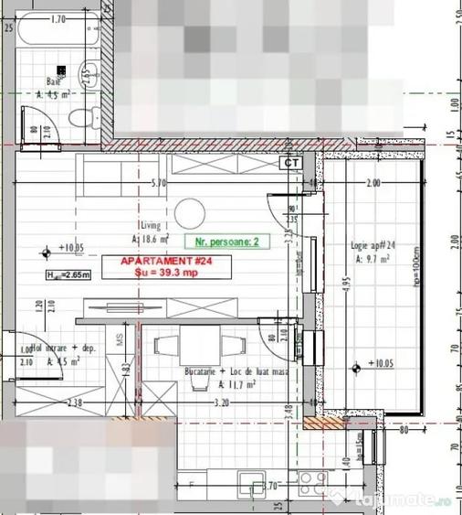 Apartament 1 camera, semifinisat, terasa, Stejarului, Flores - Floresti (Cluj) - 1