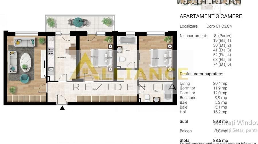 Apartament 3 Camere | 92 Mp | Pasarela Berceni - 3