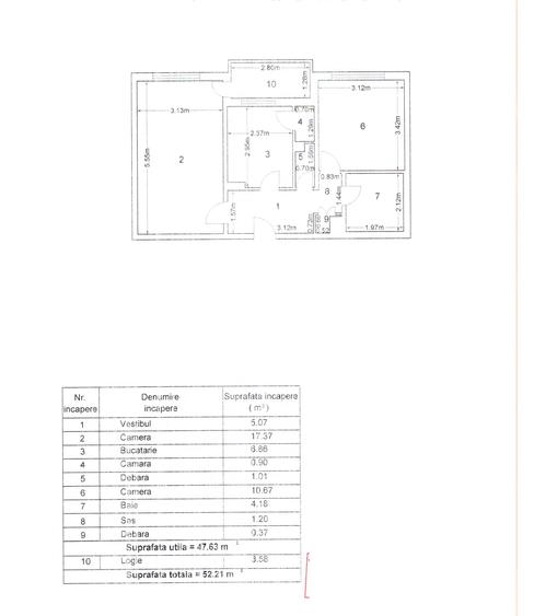 Apartament cu 2 camere decomandat, mobilat în Apărătorii Patriei