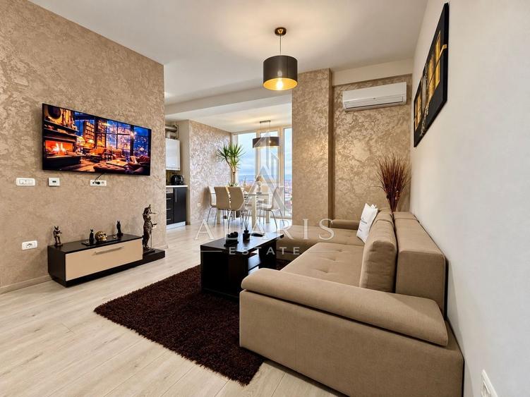 Apartament cu 2 camere semidecomandat, mobilat în Soarelui