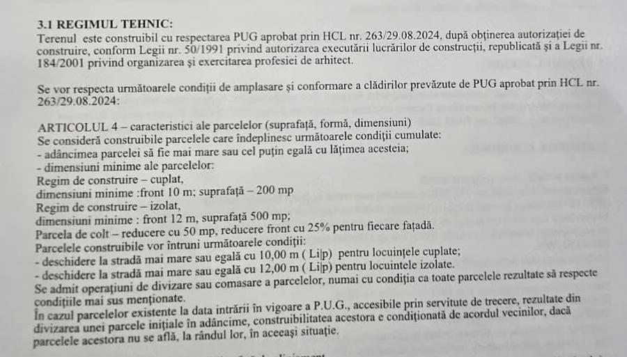 Teren Construcții intravilan de 627 mp, în Sud