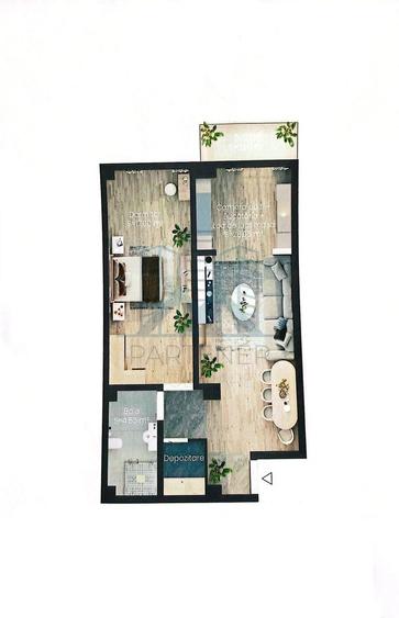 Apartament cu 2 camere în Valea Lupului