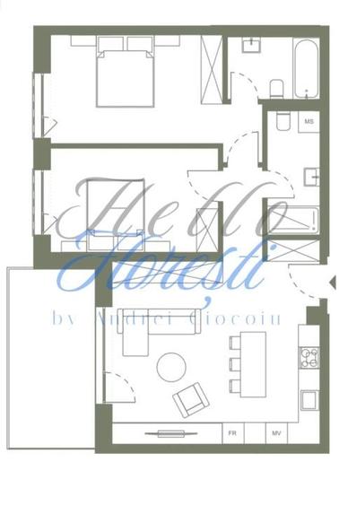 Apartament cu 3 camere în Dâmbul Rotund