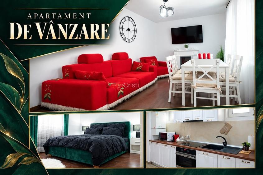 Apartament 55 mp, complet mobilat