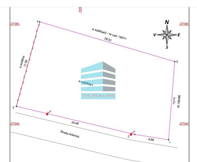 Teren Construcții intravilan de 500 mp, în Central
