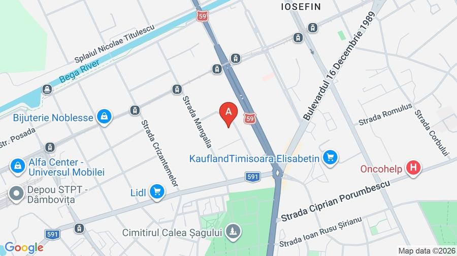 Apartament cu 2 camere semidecomandat, mobilat în Iosefin