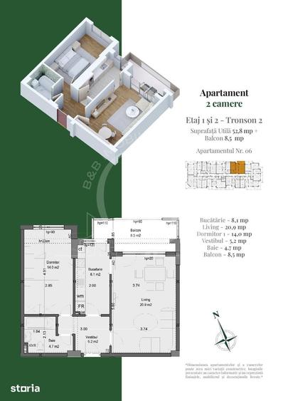 Apartament 2 camere Theodor Pallady Complet decomandat - 3