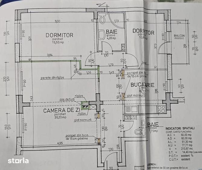 Apartament cu 3 camere în Nicolina