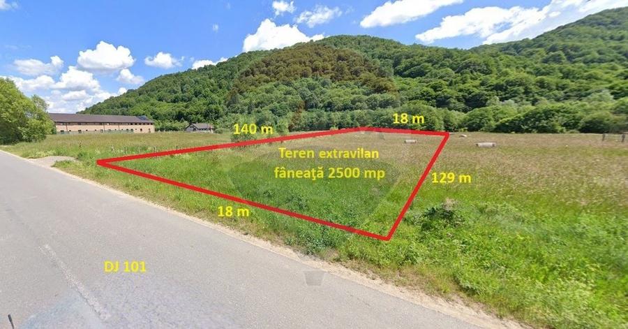 Teren agricol extravilan de 2500 mp, în Glăjărie