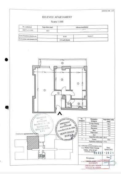 Apartament cu 2 camere în Titan