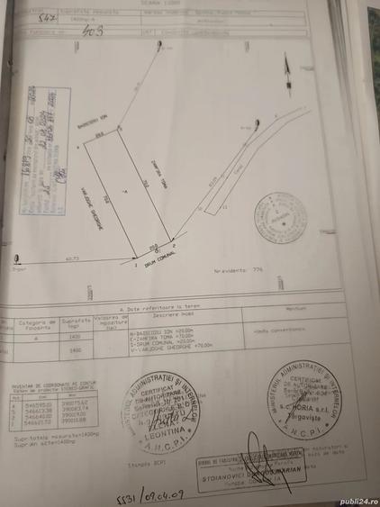 Vand 2 terenuri extravilane in com. Ocni?a, jud Dambovi?a - 1