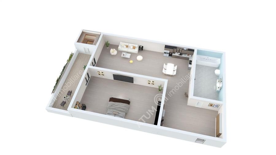 Apartament cu 2 camere în Tineretului