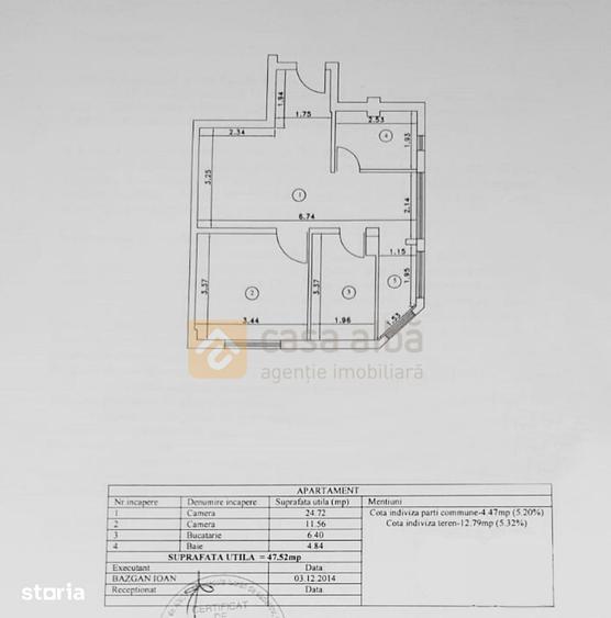 Apartament cu 2 camere în Cug