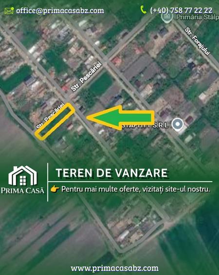 Teren Construcții intravilan de 1440 mp, în Stâlpu