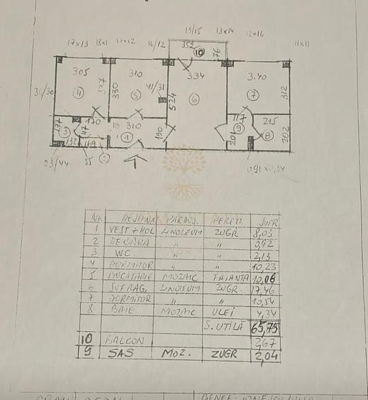 Apartament cu 3 camere semidecomandat în Tineretului