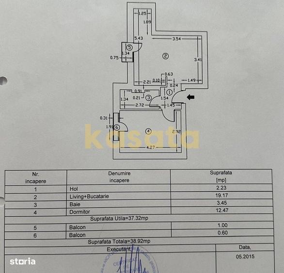 Apartament cu 2 camere decomandat în Pipera