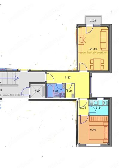 Apartament cu 2 camere decomandat în Brâncoveanu