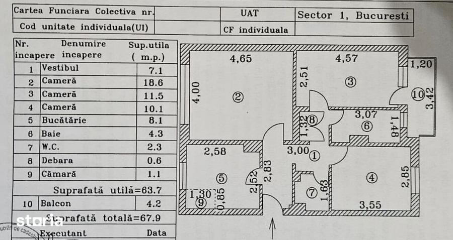 Apartament cu 3 camere decomandat în Aviației