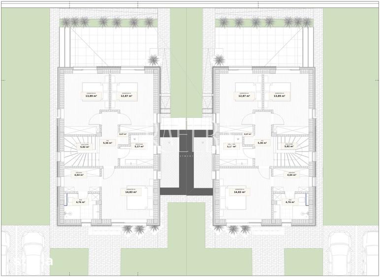 Vila cuplata P+1, 133 mp utili, 4 camere, curte 200 mp, Tunari - langa - 12