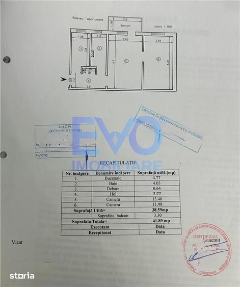 Apartament cu 2 camere nedecomandat în Alexandru cel Bun
