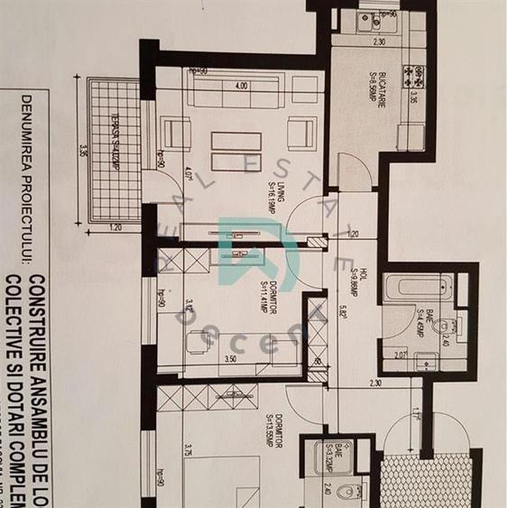 Apartament cu 3 camere decomandat, mobilat în Tractorul