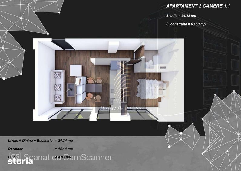 Apartament cu 2 camere în Tomis Plus