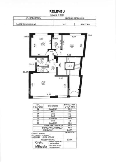Apartament cu 3 camere decomandat în Dorobanți