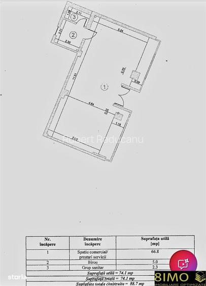 Spatiu ultracentral de inchiriat, 74 mp