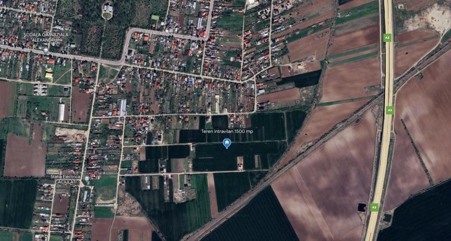 Teren Construcții intravilan de 1500 mp, în Moara Vlăsiei