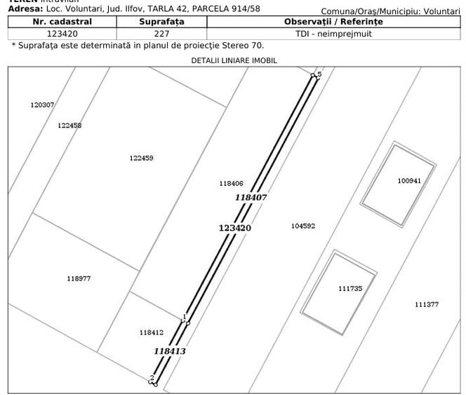 Teren Construcții intravilan de 2465 mp, în Vest