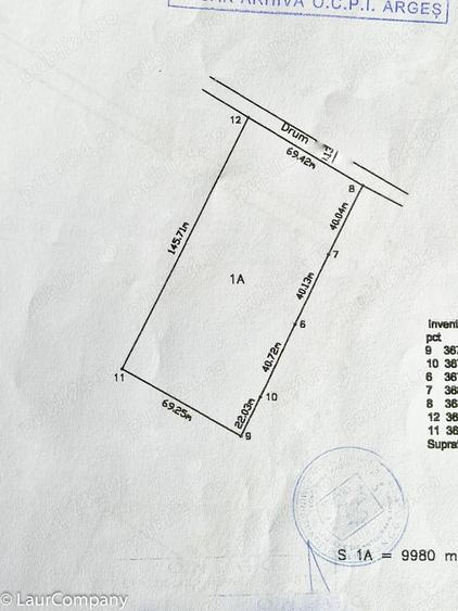 Teren de 9980 mp, în Bradu