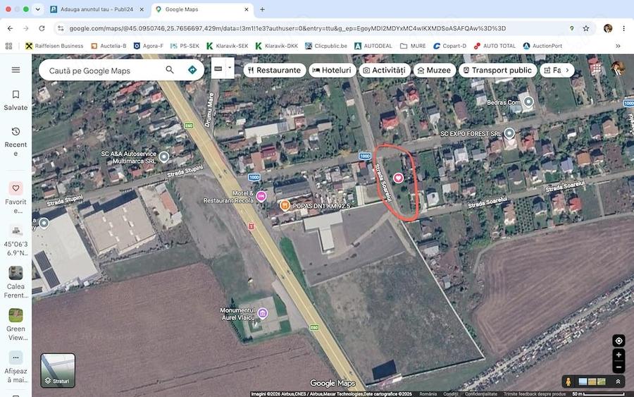 Teren de 1219 mp, în Bănești