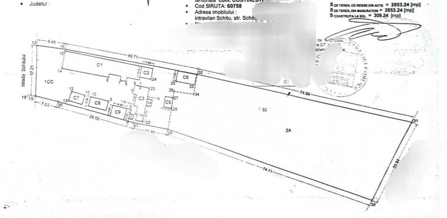 Teren de 2853 mp, în Central