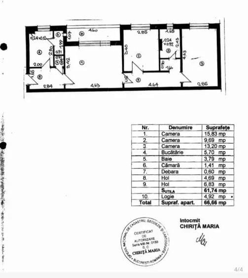 Apartament cu 3 camere semidecomandat, mobilat în Berceni