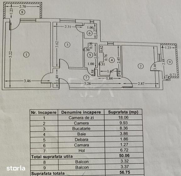 Apartament cu 2 camere decomandat în Aviației