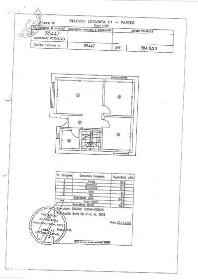 Casă cu 5 camere decomandat cu Teren 300 Mp în Brănești