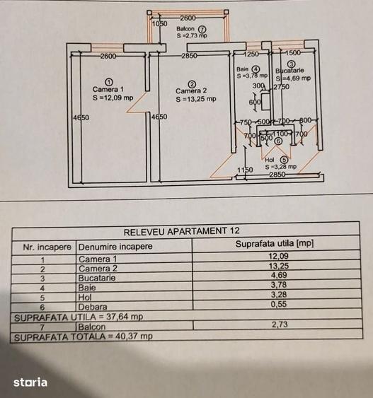 Apartament cu 2 camere în Tipografilor