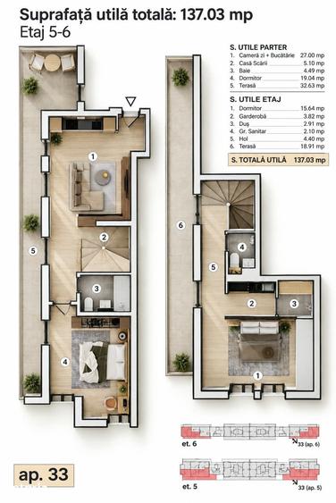 Apartament cu 3 camere în Central