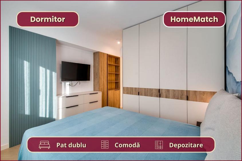 Apartament cu 2 camere semidecomandat, mobilat în Pipera