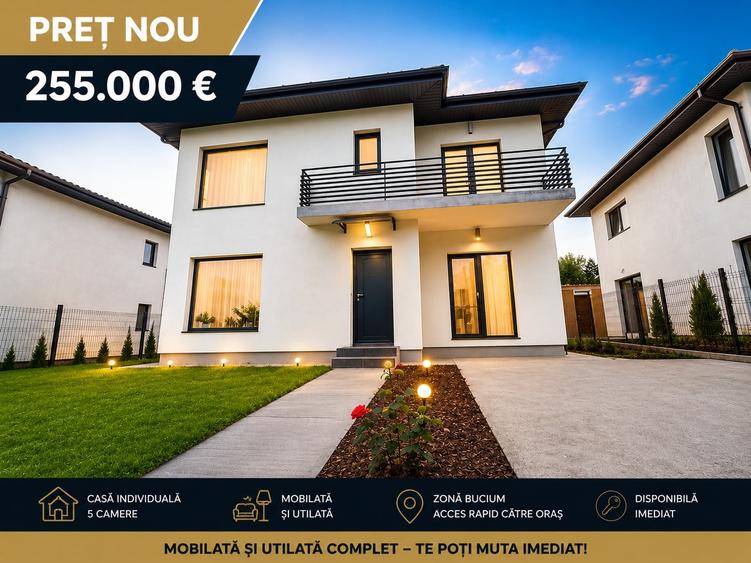 Casa individuala, 5 camere, 3 bai, utilata. Zona Bucium- Plopii Fara Sot, IASI - 1