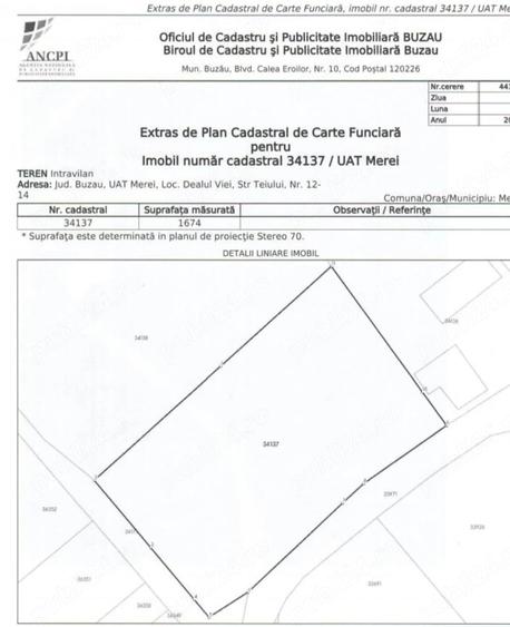 Teren de 5500 mp, în Merei