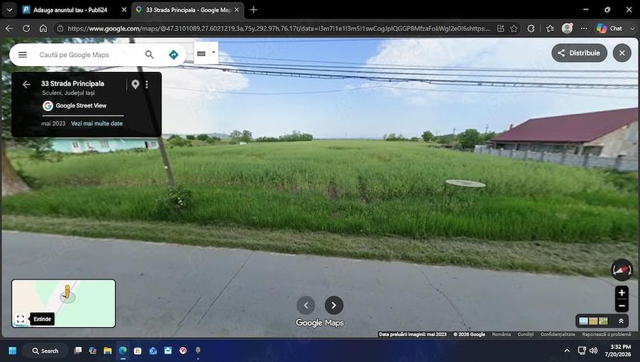 Teren de 1846 mp, în Sculeni