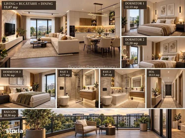 Apartament deosebit 4 camere Panouri fotovoltaice Ansamblu premium